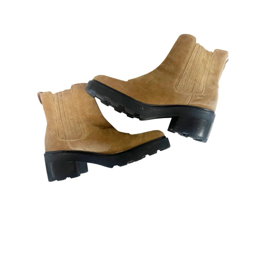 Madewell The Gwenda Platform Lug Ankle Boots In Toffee Suede Size 11 Women’s - Picture 3 of 10